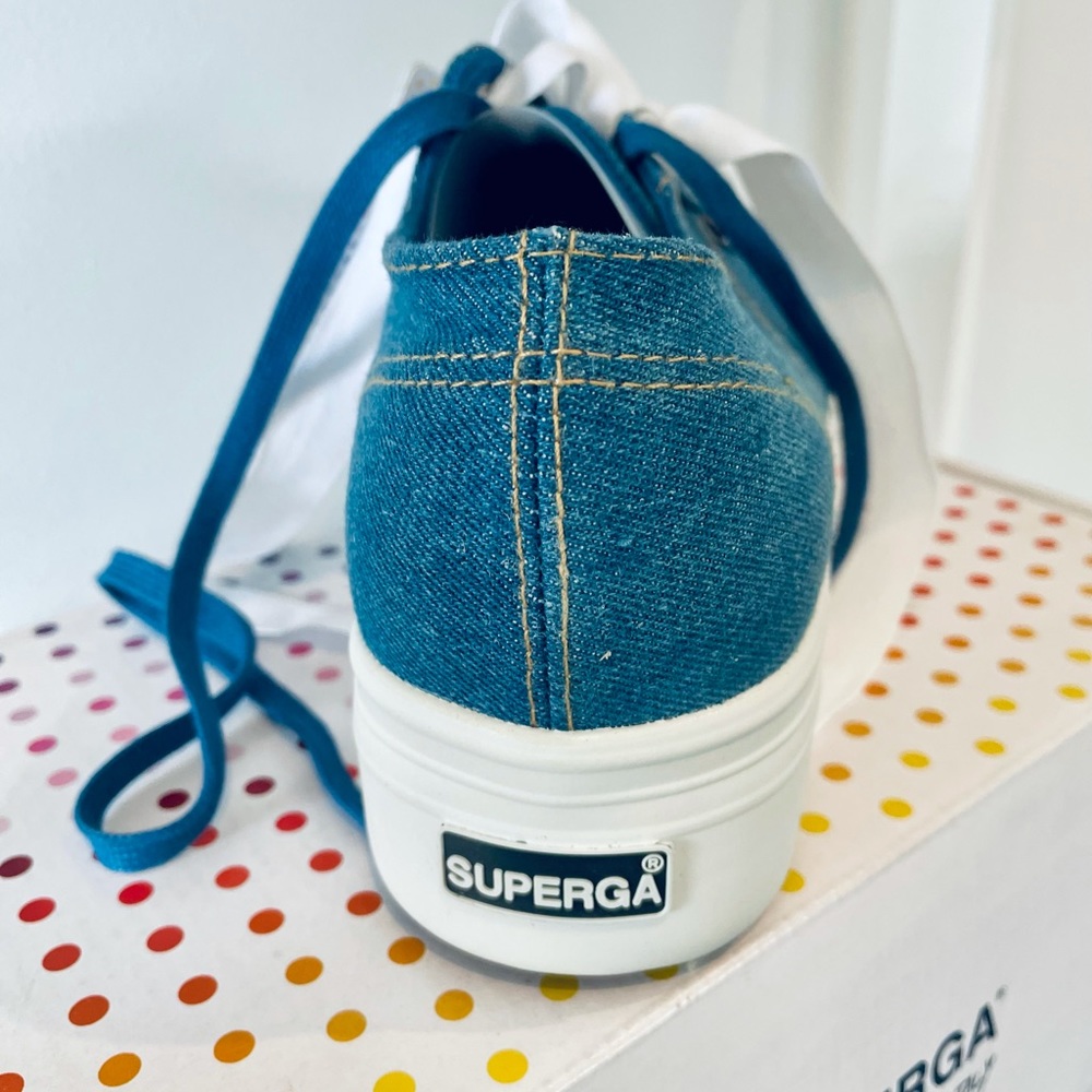✨HOST PICK ✨ SUPERGA  | Denim platform sneakers (NWT) - Picture 5 of 8